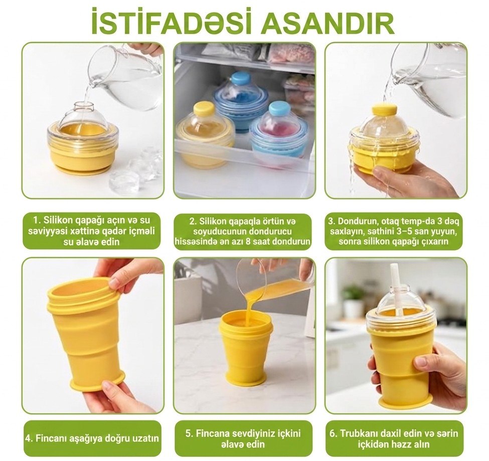 Kürə Buz Qəlibli Stəkan
